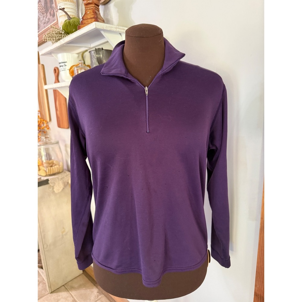 Patagonia Capilene Pullover women's Size M Purple Quarter Zip Base Layer outdoor